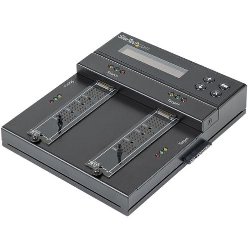 StarTech.com Standalone M.2 SATA & M.2 NVMe Duplicator and Eraser - HDD/SSD Cloner/Wiper for M.2 PCIe AHCI/NVMe, M.2 SATA, 2.5/3.5 SATA Drives - External Hard Drive Eraser/Duplicator, TAA