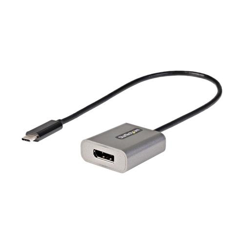 StarTech.com USB C to DisplayPort Adapter - 8K/4K 60Hz USB-C to DisplayPort 1.4 Adapter Dongle - USB Type-C to DP Monitor Video Converter - Works w/Thunderbolt 3 - w/12 Long Attached Cable