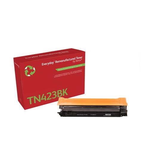 Everyday Remanufactured Toner replaces Brother TN423BK, High Capacity