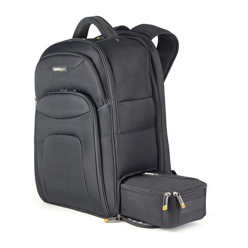 StarTech.com 17.3 Laptop Backpack with Removable Accessory Organizer Case - Professional IT Tech Backpack for Work/Travel/Commute - Ergonomic Computer Bag - Durable Ballistic Nylon - Notebook/Tablet Pockets