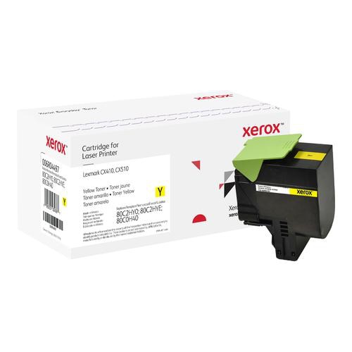 Everyday Yellow Toner compatible with Lexmark 80C2HY0; 80C2HYE; 80C0H40, High Yield