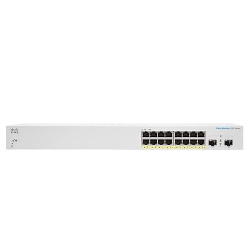 Cisco CBS220-16P-2G Managed L2 Gigabit Ethernet (10/100/1000) Power over Ethernet (PoE) White