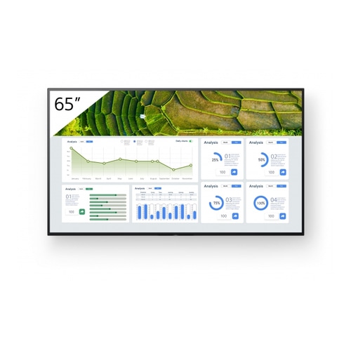 Sony FW-65BZ30L Signage Display Digital signage flat panel 165.1 cm (65) LCD Wi-Fi 440 cd/m 4K Ultra HD Black Android 24/7