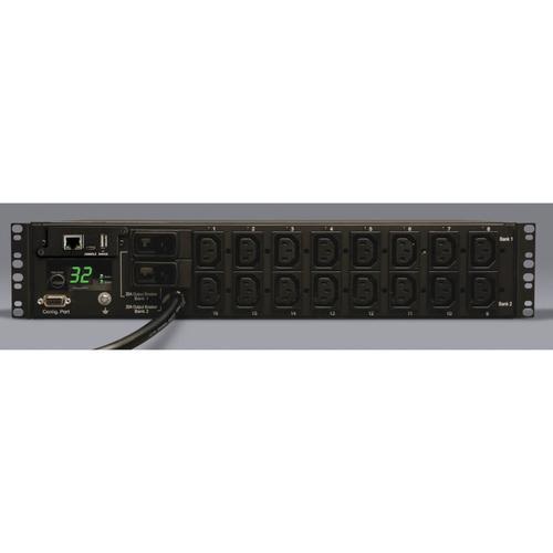 Tripp Lite PDUMH32HVNET 7.4kW Single-Phase Switched PDU, LX Interface, 230V Outlets (16-C13), IEC-309 Blue 230V 32A, 3.6m Cord, 2U Rack-Mount, TAA