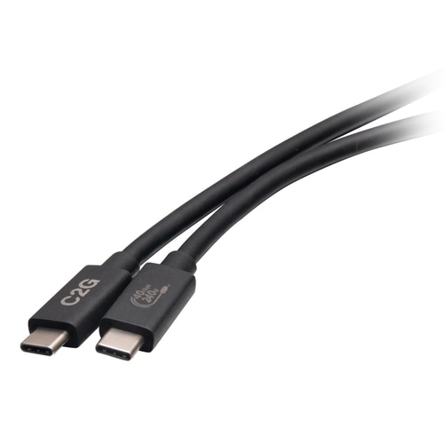 C2G 3.3ft (1m) USB 4.0 USB-C to C (48V 5A) 240W Charging Cable-Black