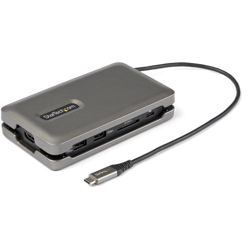 StarTech.com USB C Multiport Adapter - USB C to 4K 60Hz HDMI 2.0 - 2-Port 10Gbps USB Hub - 100W Power Delivery Pass-through - GbE - SD/MicroSD - USB Type-C Mini Dock - 10 Cable