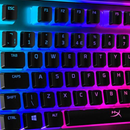 HyperX Pudding Keycaps - Full Key Set - ABS - Black (UK Layout) : HyperX Pudding Keycaps HKCPXA-BK-UK/G