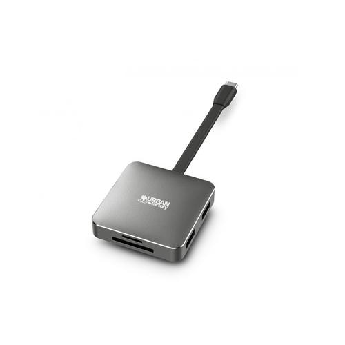 Urban Factory HUBEE LIGHT USB 3.2 Gen 1 (3.1 Gen 1) Type-C 5000 Mbit/s Grey