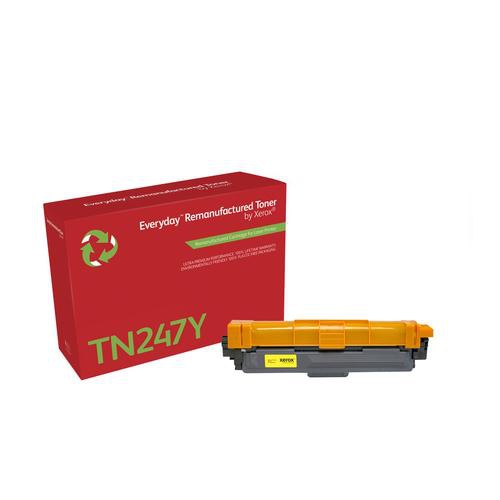 Everyday Remanufactured Toner replaces Brother TN247Y, High Capacity