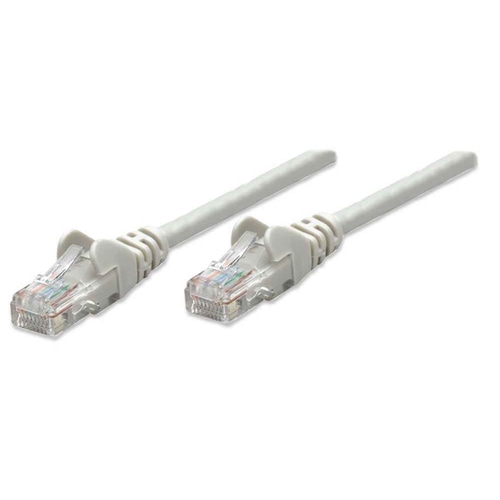 Intellinet Network Patch Cable, Cat5e, 1.5m, Grey, CCA, U/UTP, PVC, RJ45, Gold Plated Contacts, Snagless, Booted, Lifetime Warranty, Polybag