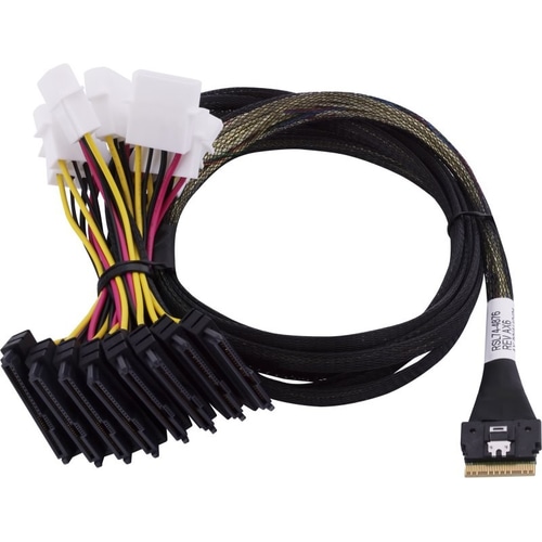Microchip Technology 2305400-R Serial Attached SCSI (SAS) cable 0.8 m Black, Multicolour