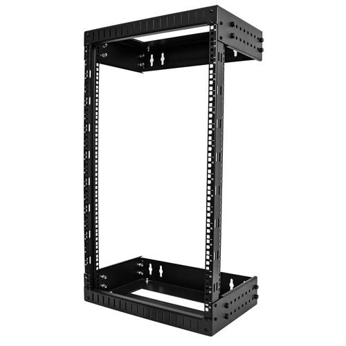 StarTech.com 18U 19 Wall Mount Network Rack - Adjustable Depth 12-20 2 Post Open Frame Server Room Rack for AV/Data/ IT Communication/Computer Equipment/Switch w/Cage Nuts & Screws