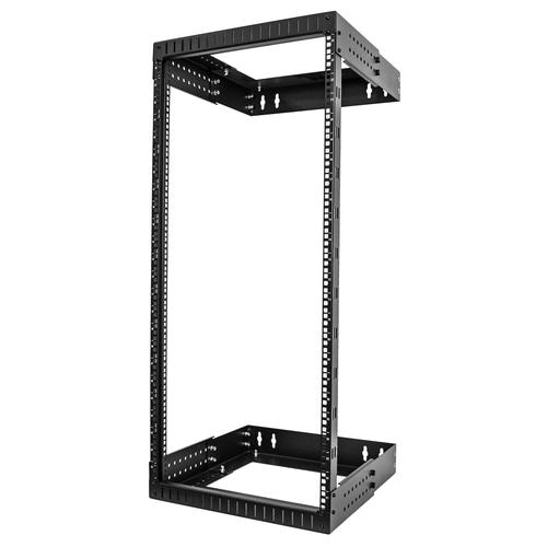 StarTech.com 24U 19 Wall Mount Network Rack - Adjustable Depth 12-20 2 Post Open Frame Server Room Rack for AV/Data/ IT Communication/Computer Equipment/Switch w/Cage Nuts & Screws
