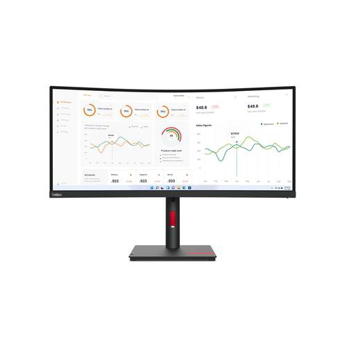 Lenovo ThinkVision T34w-30 86.4 cm (34) 3440 x 1440 pixels Wide Quad HD LED Black