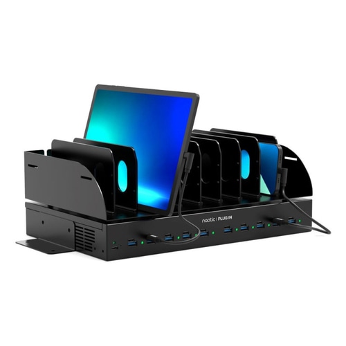 Port Designs 903001 charging station organizer Desktop mounted Metal Black