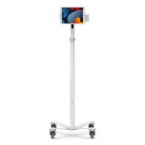 Compulocks Universal Tablet Cling Medical Rolling Cart Extended White
