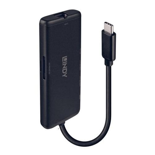 Lindy 43358 notebook dock/port replicator Wired USB 3.2 Gen 1 (3.1 Gen 1) Type-C Black