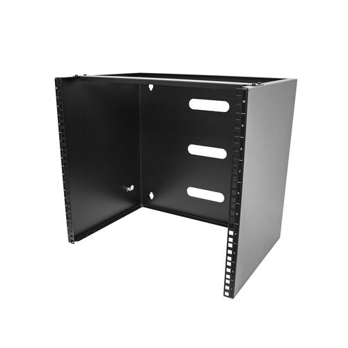 StarTech.com 10U Wall Mount Network Rack - 14 inch Deep (Low Profile) - 19 Patch Panel Bracket for Shallow Server, IT Equipment, Network Switches - 77lbs/35kg Weight Cap., Black