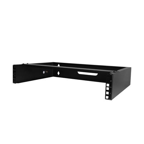 StarTech.com 2U Wall Mount Network Rack - 14In. Deep (Low Profile) - 19 Patch Panel Bracket for Shallow Server, IT Equipment, Network Switches - 77lbs/35kg Weight Capacity, Black