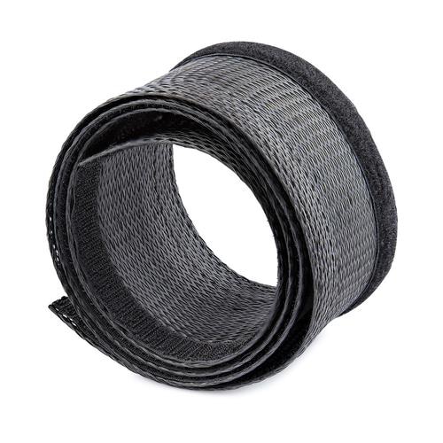StarTech.com 10ft (3m) Cable Management Sleeve, Trimmable Heavy Duty Cable Wrap, 1.2 (3cm) Dia. Polyester Mesh Computer Cable Manager/Protector/Concealer, Black Cord Organizer/Hider
