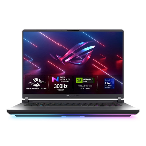 ASUS ROG Strix G16 G615LW-TS262W Intel Core Ultra 9 290HX Plus Laptop 40.6 cm (16) WQXGA 32 GB DDR5-SDRAM 1 TB SSD NVIDIA GeForce RTX 5080 Wi-Fi 7 (802.11be) Windows 11 Home Black, Grey