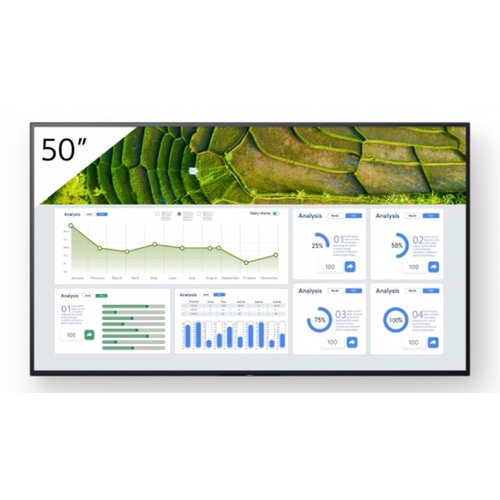 Sony FW-50BZ30L Signage Display Digital signage flat panel 127 cm (50) LCD Wi-Fi 440 cd/m 4K Ultra HD Black Android 24/7