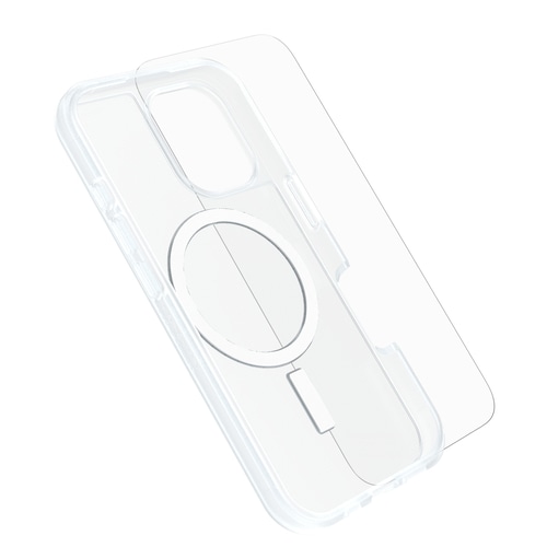 OtterBox React Series for MagSafe + Glass for iPhone 16, Clear