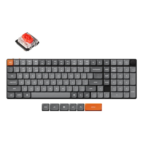 Keychron K17 Max keyboard Universal USB + RF Wireless + Bluetooth QWERTY UK English Black