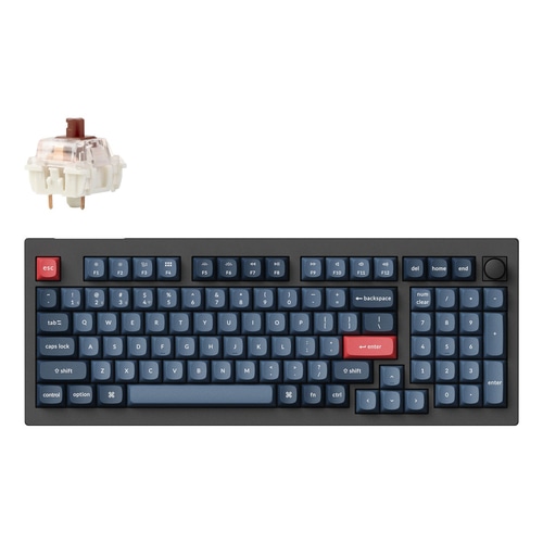 Keychron V5 Max keyboard Universal USB + RF Wireless + Bluetooth QWERTY UK English Black, Grey