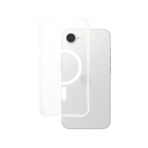 PanzerGlass CARE by  Fashionable Case Samba Transparent w. White Qi Compatible iPhone 16e