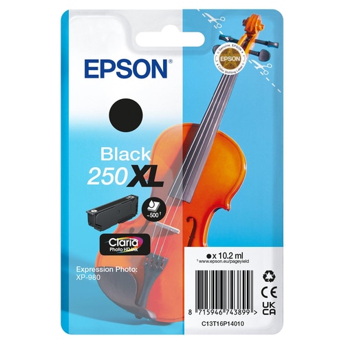 Epson 250XLViolin Claria Photo HD ink cartridge 1 pc(s) Original High (XL) Yield Black