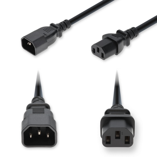 AddOn Networks ADD-C142C13C14G5FBK power cable Black 1.5 m IEC C14 IEC C13