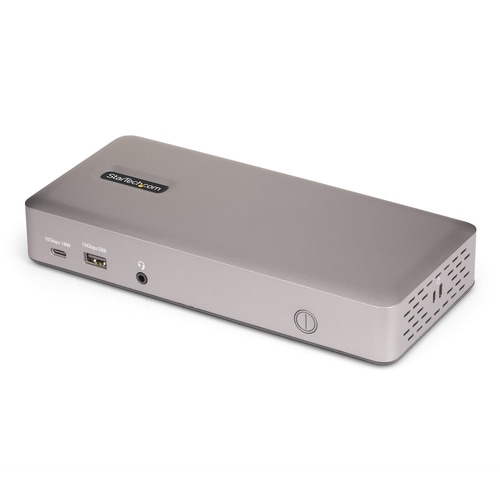 StarTech.com Triple-Monitor USB4 Docking Station, 4K 60Hz HDMI or DisplayPort, 100W Laptop Charging, 2.5GbE, USB-C Multi-Monitor Dock, Driverless