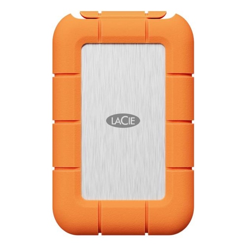 LaCie STND4000400 external solid state drive Thunderbolt technology 4 TB USB Type-C USB4 Gen 3x2 Orange, Stainless steel