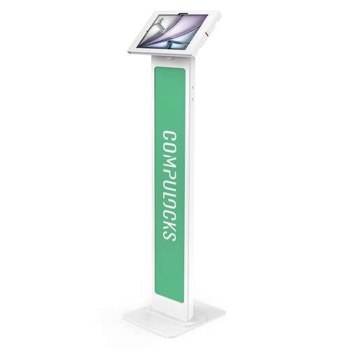 Compulocks iPad Air M2 11 (2024), Apex Enclosure Brandable Floor Stand - White