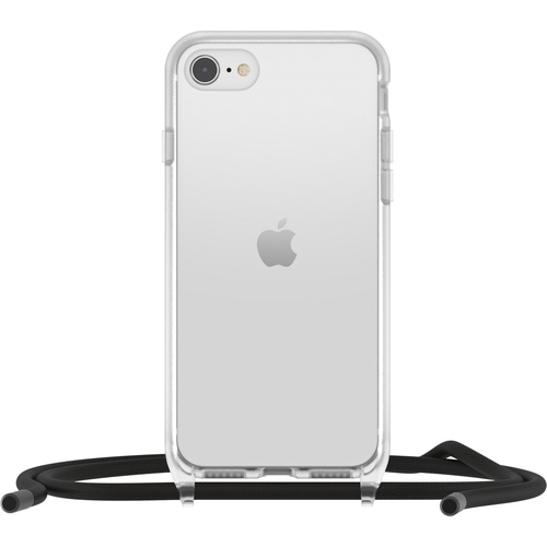 OtterBox React Necklace Case for iPhone SE (3rd/2nd gen)/8/7, Ultra-Slim, Protective Case with Adjustable and Detachable Necklace Strap, Tested to Military Standard, Clear, No Retail Packaging
