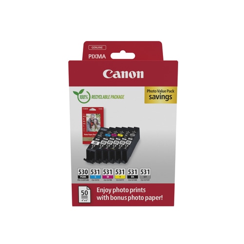 Canon PGI-530/CLI-531 PVP ink cartridge 6 pc(s) Original Black, Cyan, Grey, Magenta, Photo black, Yellow