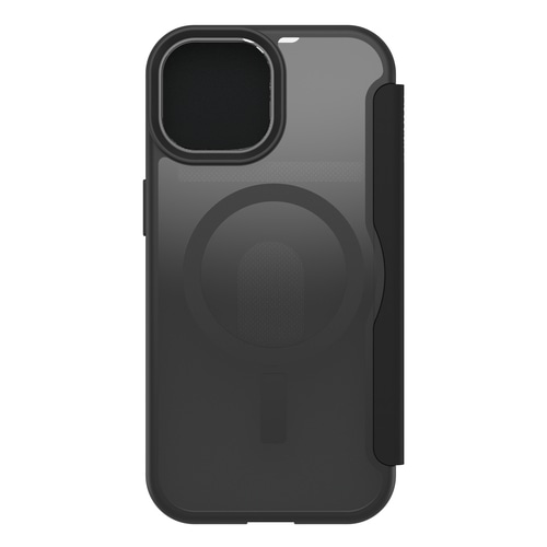 OtterBox React Series Folio for MagSafe for iPhone 15, Black / Transparent