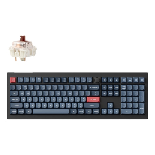 Keychron V6 Max keyboard Universal USB + RF Wireless + Bluetooth QWERTY UK English Black, Grey