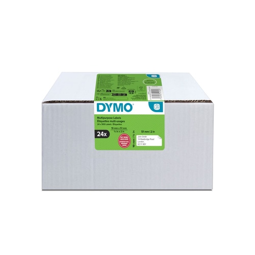 DYMO LW MULTI-PURPOSE LABEL 19X51MM 24 ROLLS White Self-adhesive printer label