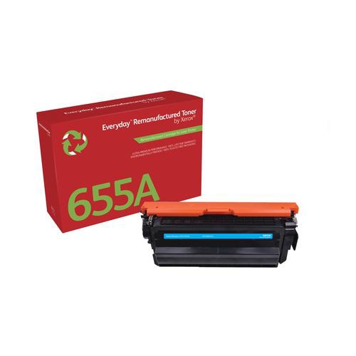 Everyday Remanufactured Toner replaces HP 655A (CF451A), Standard Capacity