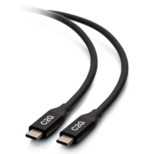C2G 2.5ft (0.8m) USB-C Male to USB-C Male Cable (20V 5A) - USB4 (40Gbps)