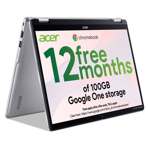 Acer Chromebook Spin 314 CP314-2HN  14 WUXGA (19201200) 60Hz Touch, Intel N100, 4GB LPDDR5, 64GB eMMC, ChromeOS Convertible