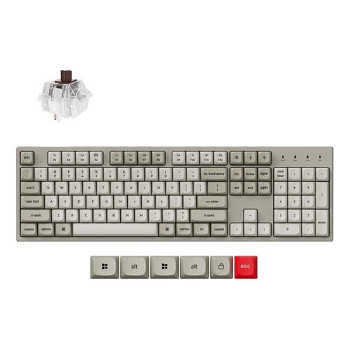 Keychron C2 Pro 8K keyboard Universal USB QWERTY UK English Grey