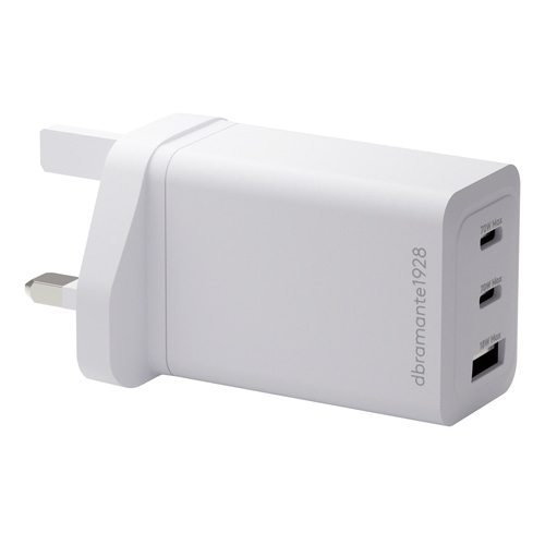 dbramante1928 IT - UK W. Charger - 2xUSB-C 70W + 1xUSB-A - WHT