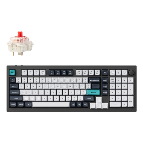 Keychron Q5 Max keyboard Universal USB + RF Wireless + Bluetooth QWERTY UK English Black, White
