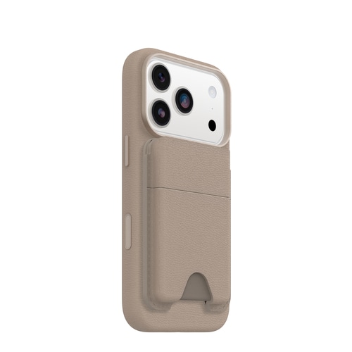 OtterBox Symmetry Cactus Leather MagSafe Wallet Cottonwood Glen - light grey