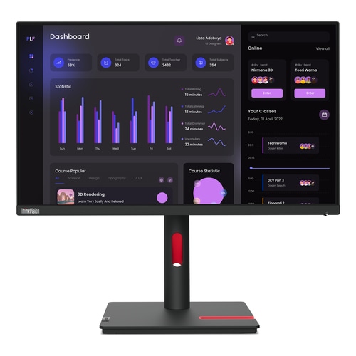 Lenovo ThinkVision T24i-30 computer monitor 60.5 cm (23.8) 1920 x 1080 pixels Full HD LED Black