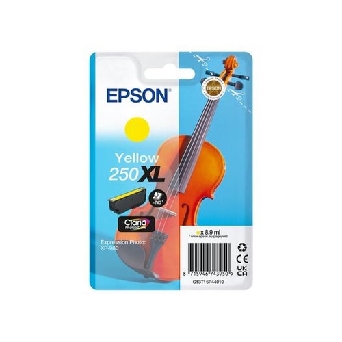 Epson 250XL Violin Claria Photo HD ink cartridge 1 pc(s) Original High (XL) Yield Yellow