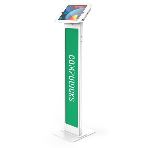 Compulocks iPad 10.2 Space Enclosure Brandable Floor Stand White